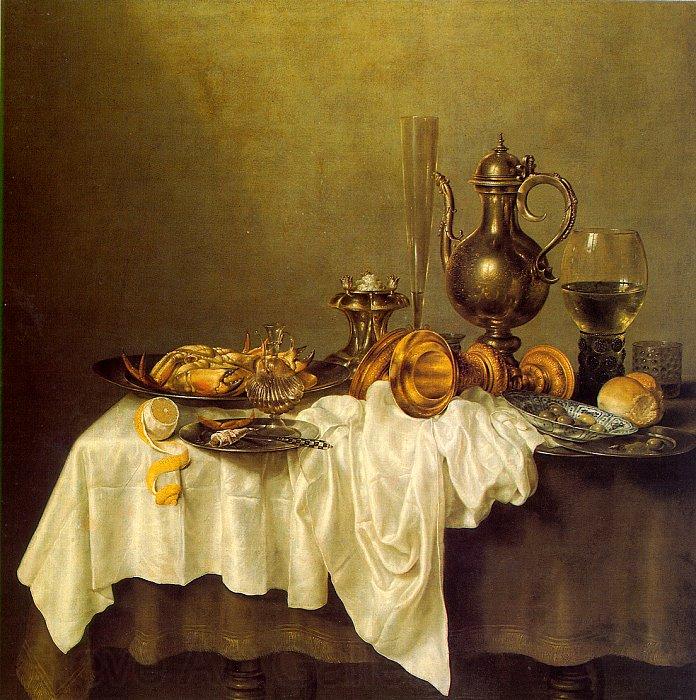 Willem Claesz Heda Breakfast of Crab Spain oil painting art